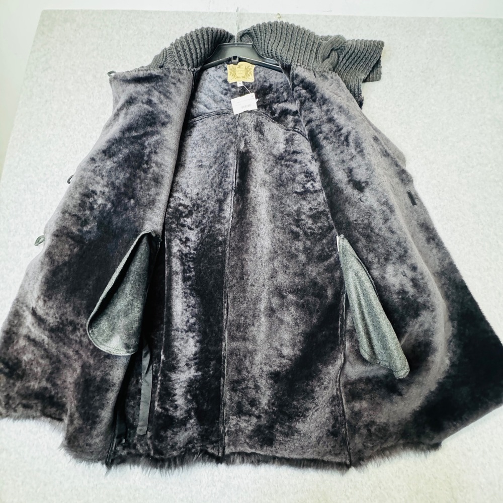 Nigel Preston & Knight Lambskin Shearling Knit Scarf Collar Designer Coat‎ Small - Picture 9 of 14